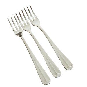 3 Barclay Geneve Oyster Bay Cocktail Seafood Fork 5.5" stainless steel MCM minim